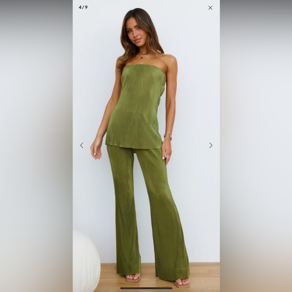 Olive Matching Pant & Tank Set